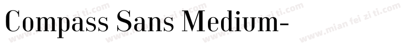 Compass Sans Medium字体转换